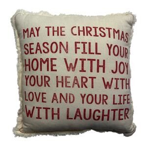 Christmas Holiday Accent Pillow 12"x12"